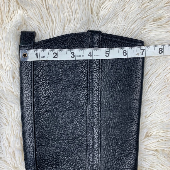 Tory Burch Black Calfskin Riding Boots with Gold Hardware - GREAT condition! - Picture 10 of 11